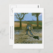 画家が彼の仕事に向かう道，ヴァンゴッホファインアート ポストカード (正面/裏面)