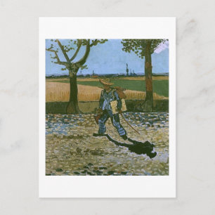 画家が彼の仕事に向かう道，ヴァンゴッホファインアート ポストカード