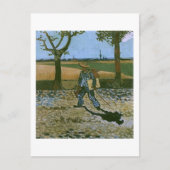 画家が彼の仕事に向かう道，ヴァンゴッホファインアート ポストカード (正面)