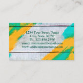 画家とアーティストの名刺 名刺 (裏面)