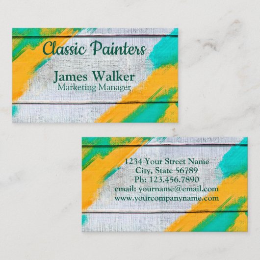 画家とアーティストの名刺 名刺 (正面/裏面)