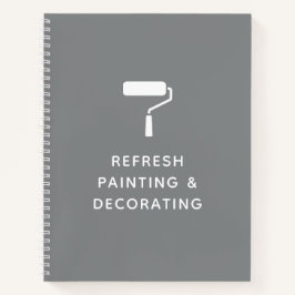 画家とデコレータの会社名グレー ノートブック