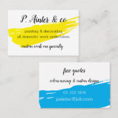 画家とデコレーターの名刺 名刺 (正面/裏面)