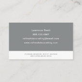 画家とデコレータ絵を描ローラーモダングレイ 名刺 (裏面)