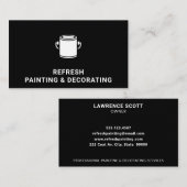 画家とデコレータ絵を描ーカンモダンブラック 名刺 (正面/裏面)