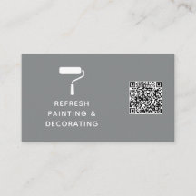 画家とデコレータQRコード絵を描ローラーグレー