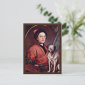 画家とホガースの自画像 ポストカード (スタンド正面)