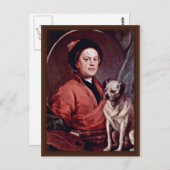 画家とホガースの自画像 ポストカード (正面/裏面)