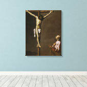 画家と共に十字架につけられたキリスト キャンバスプリント (インサイチュ (ウッドフロア))