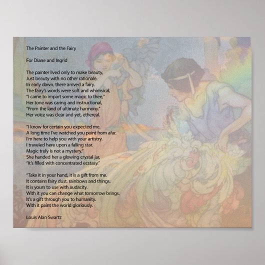 画家と妖精 ポスター (正面)