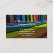 画家と装飾家のための虹色 名刺 (裏面)