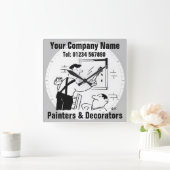 画家と装飾家 スクエア壁時計 (ホーム)