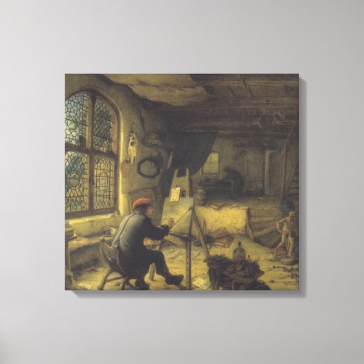 画家のアトリエ（アーティストスタジオ） キャンバスプリント (正面)