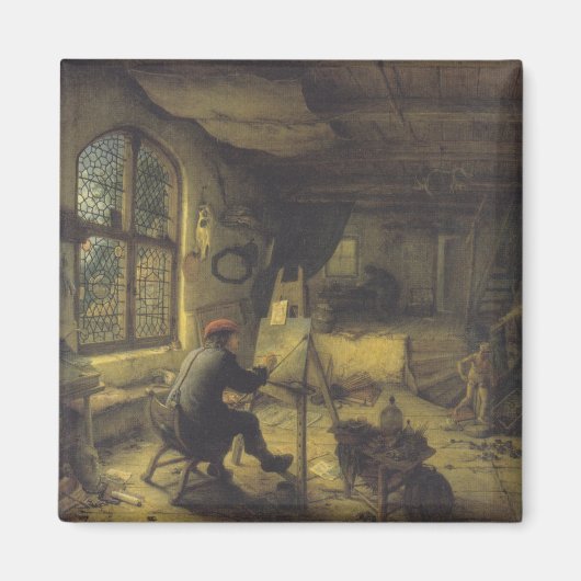 画家のアトリエ（アーティストスタジオ） マグネット (正面)