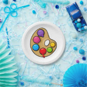 画家のアートパレット ペーパープレート (パーティー)