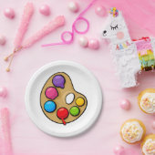 画家のアートパレット ペーパープレート (パーティー)