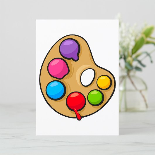 画家のカラーパレット 招待状