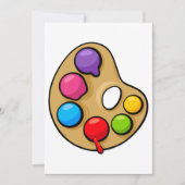 画家のカラーパレット 招待状 (正面)