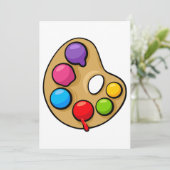 画家のカラーパレット 招待状 (スタンド正面)