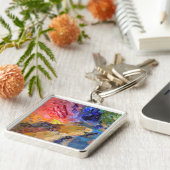 画家のパレッカラフルト絵を描 キーホルダー (側面)