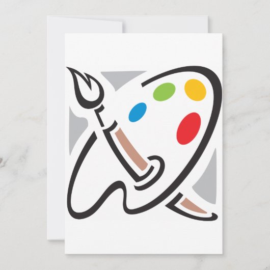 画家のパレットの招待状 招待状 (正面)