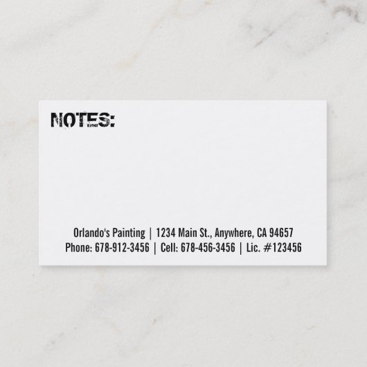 画家の名刺 名刺 (裏面)