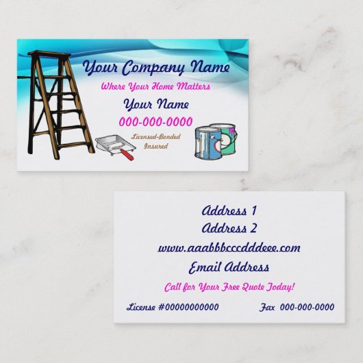 画家の名刺 名刺 (正面/裏面)