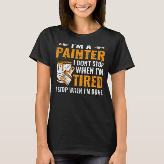 画家の名工の職人の職人の左官絵 Tシャツ