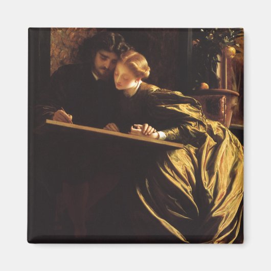 『画家の新婚旅行』（Lord Frederic Leighton 作） マグネット (正面)