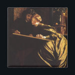 『画家の新婚旅行』(The Painter's Honeymoon)フリーダ・レイトン卿による マグネット<br><div class="desc">フリーダ・レイトン卿の『画家の新婚旅行』(1864)は、ビクトリア時代の美術、ラブ&ロマンスの素敵な絵画です。新婚夫婦の美しい姿。男性と女性は一緒に絵を描く新婚旅行中です。</div>