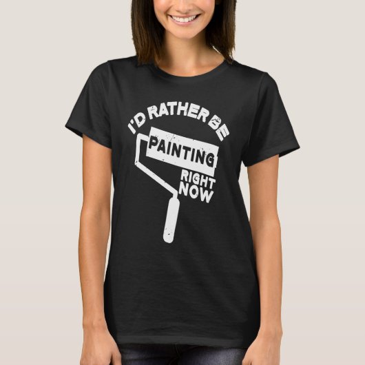 画家の方が絵を描好絵を描き Tシャツ (正面)