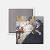 画家の母と妹ベルテ・モリソ マグネット (正面/裏面)