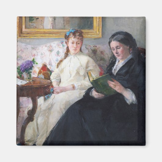 画家の母と妹ベルテ・モリソ マグネット (正面)