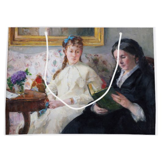 画家の母と妹ベルテ・モリソ ラージペーパーバッグ (正面)