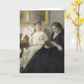 画家の母と妹 | ベルザモリソト カード (黄色い花)