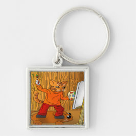 画家の猫 キーホルダー