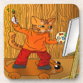 画家の猫 コースター (正面)