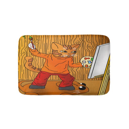 画家の猫 バスマット (正面)