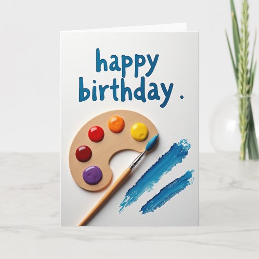 画家の誕生日カード カード (正面)