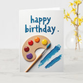 画家の誕生日カード カード (黄色い花)