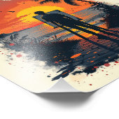 画家は彼の作品に驚絵を描いた フォトプリント            (角)