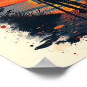 画家は彼の作品に驚絵を描いた ポスター (角)