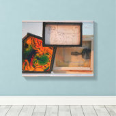 画家へのミニチュアのオマージュK7 1986混合メディアC キャンバスプリント (インサイチュ (ウッドフロア))