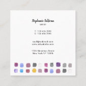 画家アーティストビジネスカード スクエア名刺 (裏面)