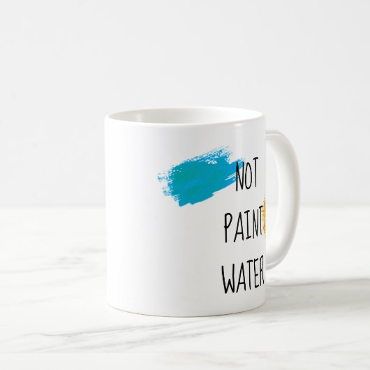 画家アーティストNot Water絵を描 Coffeeおもしろい Mug コーヒーマグカップ (正面右)