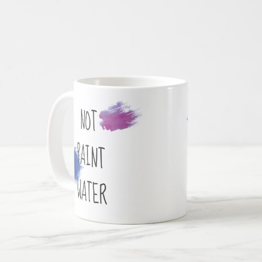 画家アーティストNot Water絵を描 Coffeeおもしろい Mug コーヒーマグカップ (正面左)