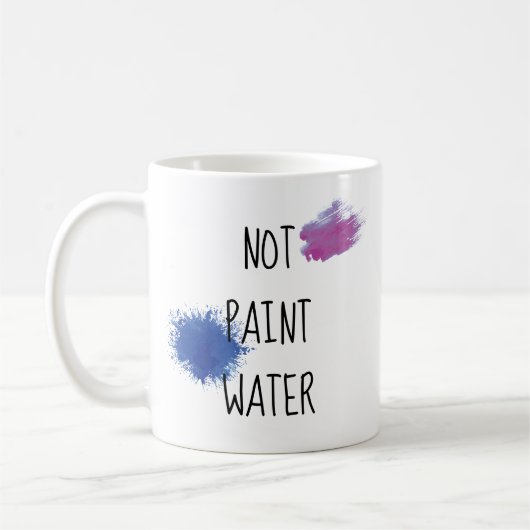 画家アーティストNot Water絵を描 Coffeeおもしろい Mug コーヒーマグカップ (左)