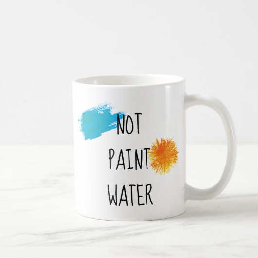 画家アーティストNot Water絵を描 Coffeeおもしろい Mug コーヒーマグカップ (右)