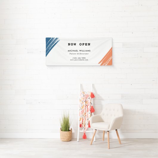 画家クールのモダン筆跡ビジネス 横断幕 (インサイチュ)