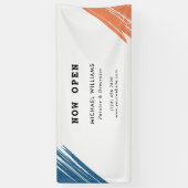 画家クールのモダン筆跡ビジネス 横断幕 (縦)